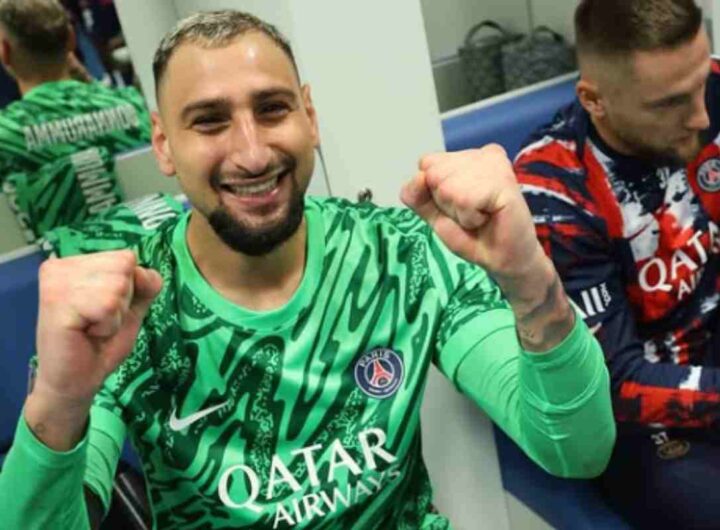 Donnarumma nello spogliatoio del PSG