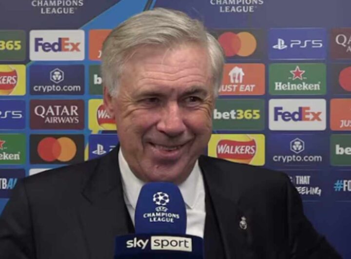 Ancelotti dopo una partita del Real Madrid